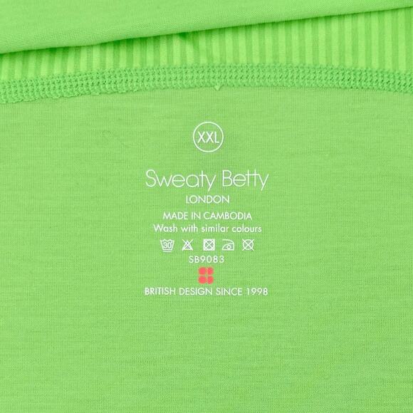 NWT SWEATY BETTY Breathe Easy Crop Muscle Tank Sz 14 Zest Green - Picture 4 of 6